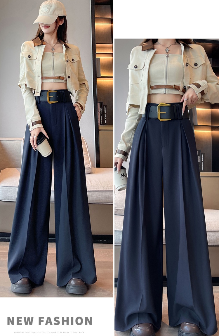 Casual drape wide leg pants autumn business suit