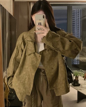 All-match rivet street coat loose autumn locomotive tops