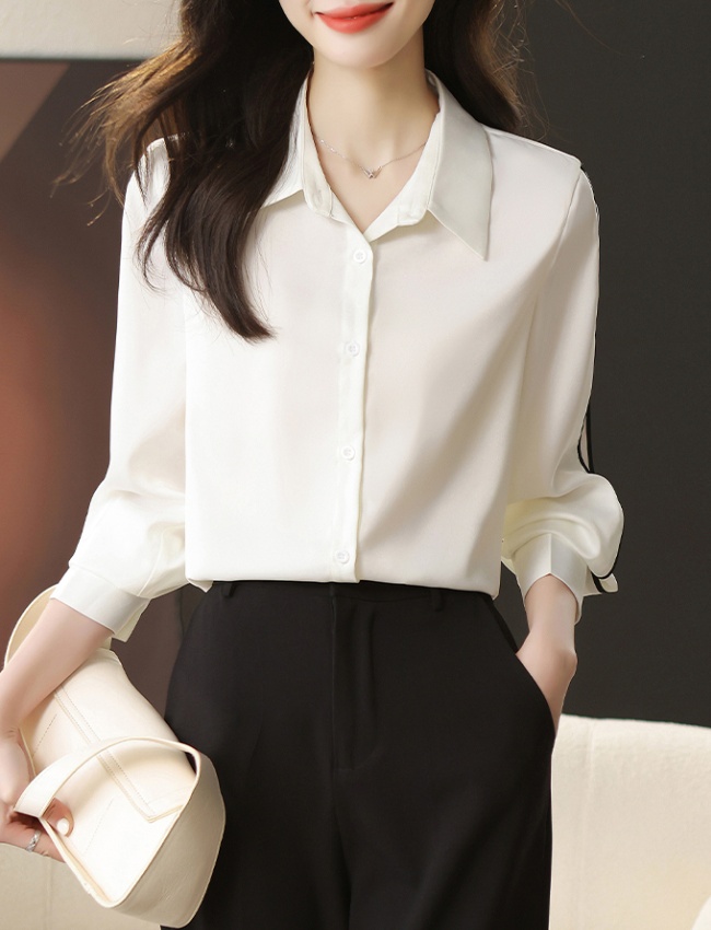Fashion temperament mixed colors shirt for women