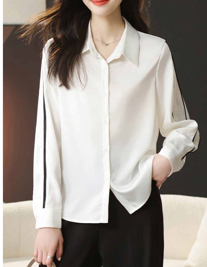 Fashion temperament mixed colors shirt for women