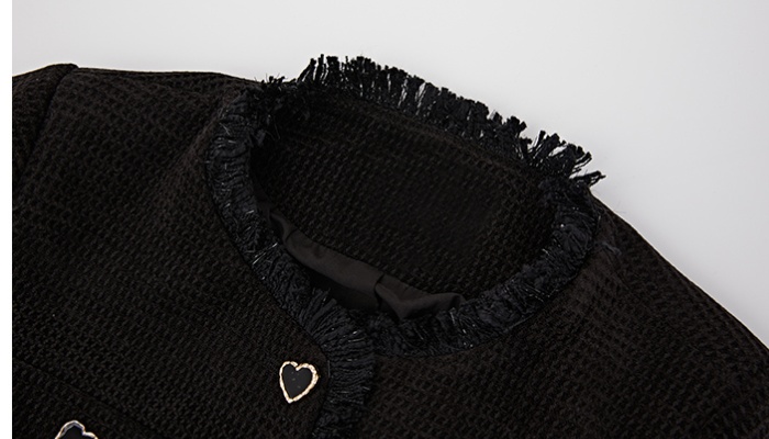 Autumn heart buckle cardigan fashion woolen coat for women