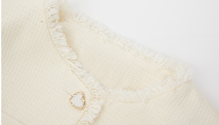 Autumn heart buckle cardigan fashion woolen coat for women