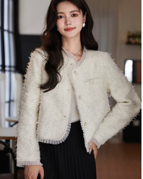 Chanelstyle refinement coat white France style tops