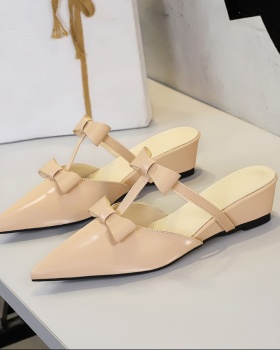 France style wears outside all-match slipsole pointed slippers