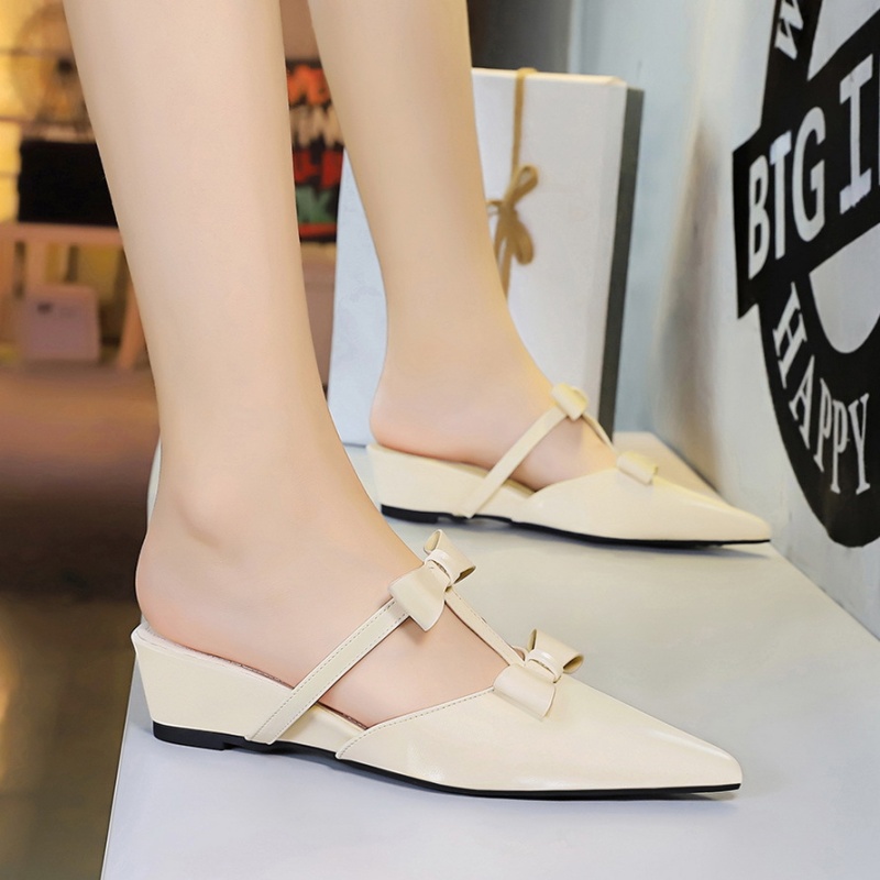 France style wears outside all-match slipsole pointed slippers