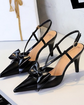 Bow shoes cross high-heeled shoes for women