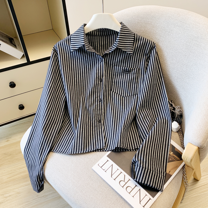 Collocation long sleeve shawl all-match tops for women