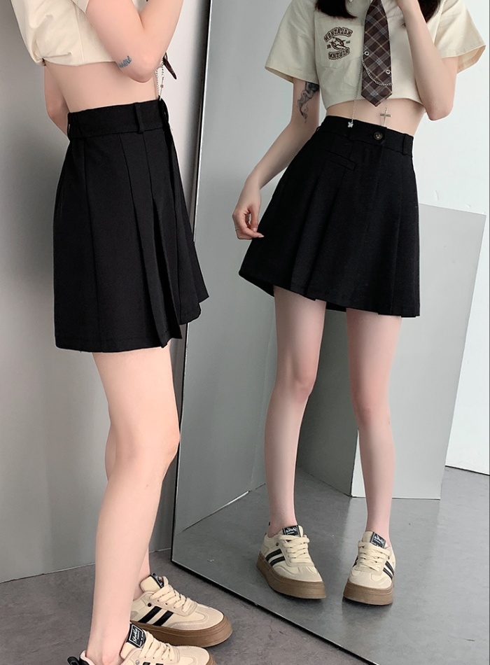 Slim summer short skirt dark-gray business suit for women
