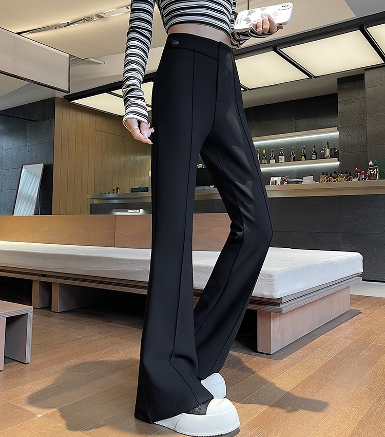 High waist pants micro speaker flare pants for women