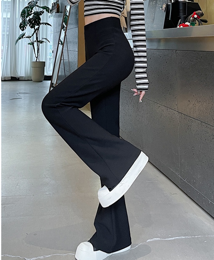 High waist pants micro speaker flare pants for women