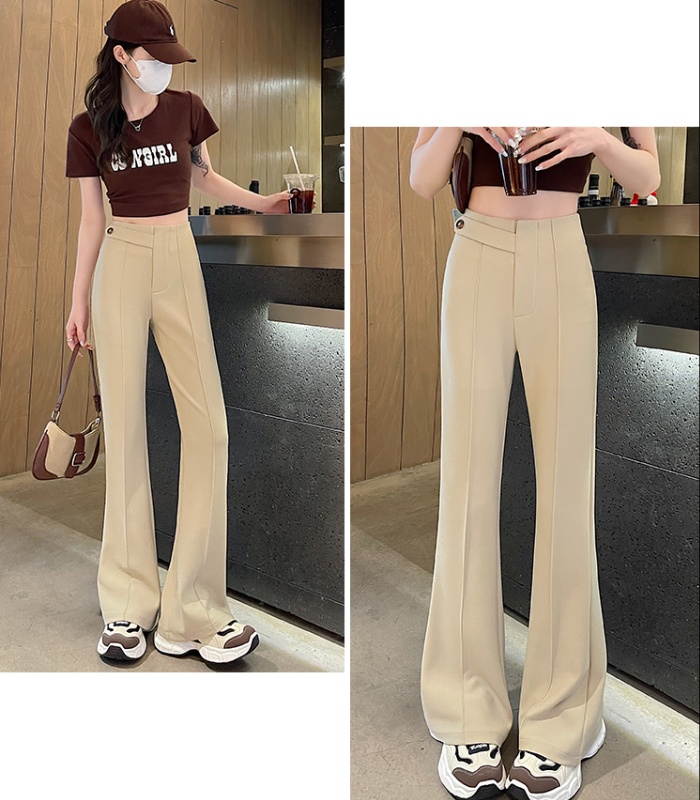 High waist pants micro speaker flare pants for women