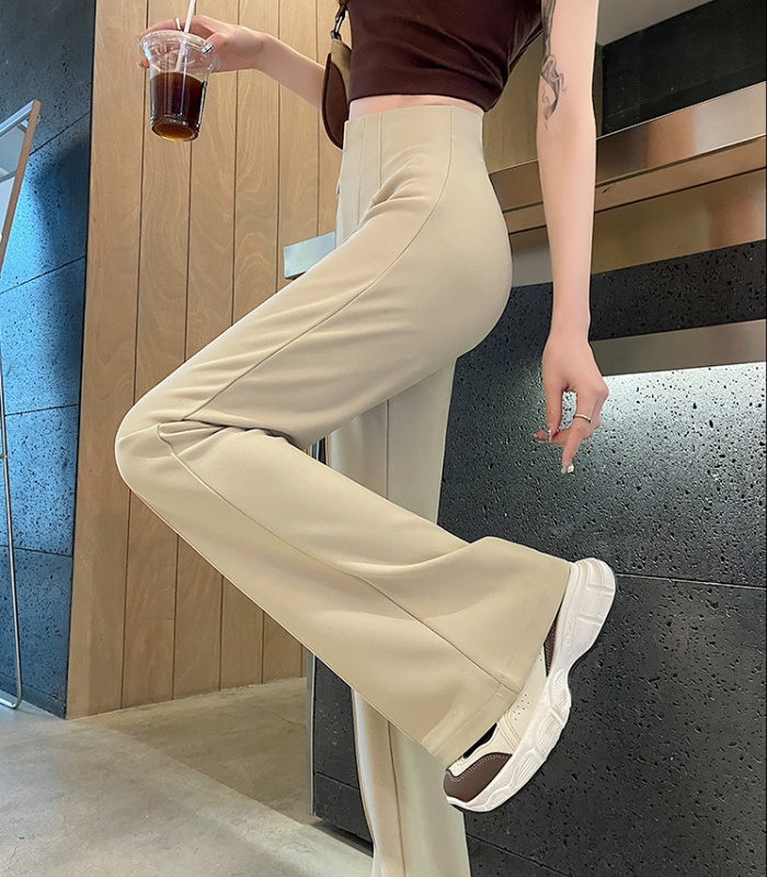 High waist pants micro speaker flare pants for women