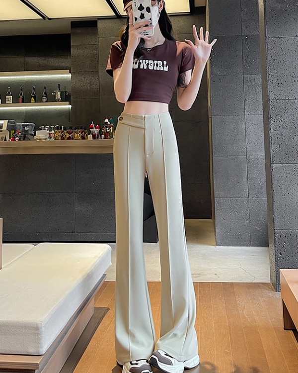High waist pants micro speaker flare pants for women