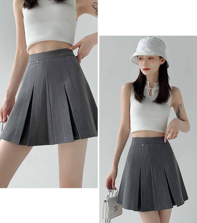 Korean style commuting culottes A-line college style skirt