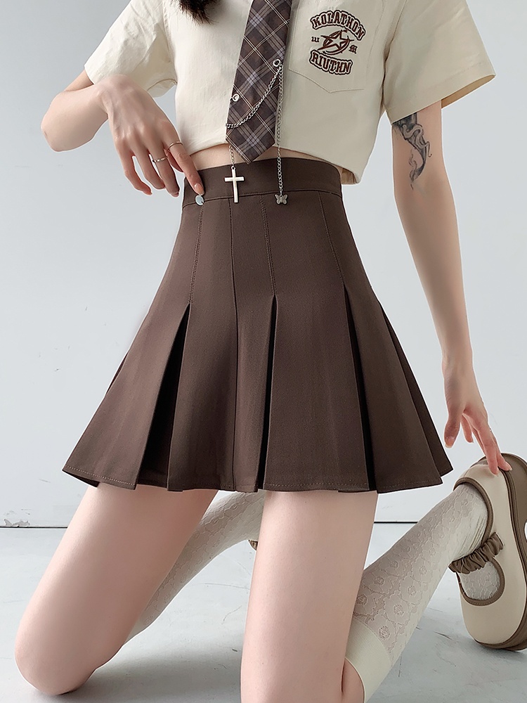Korean style commuting culottes A-line college style skirt