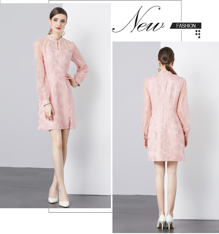 Cstand collar cheongsam Chinese style dress for women