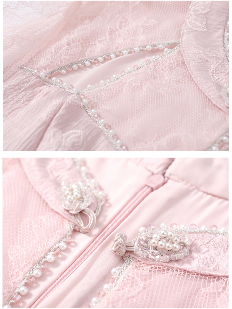Cstand collar cheongsam Chinese style dress for women