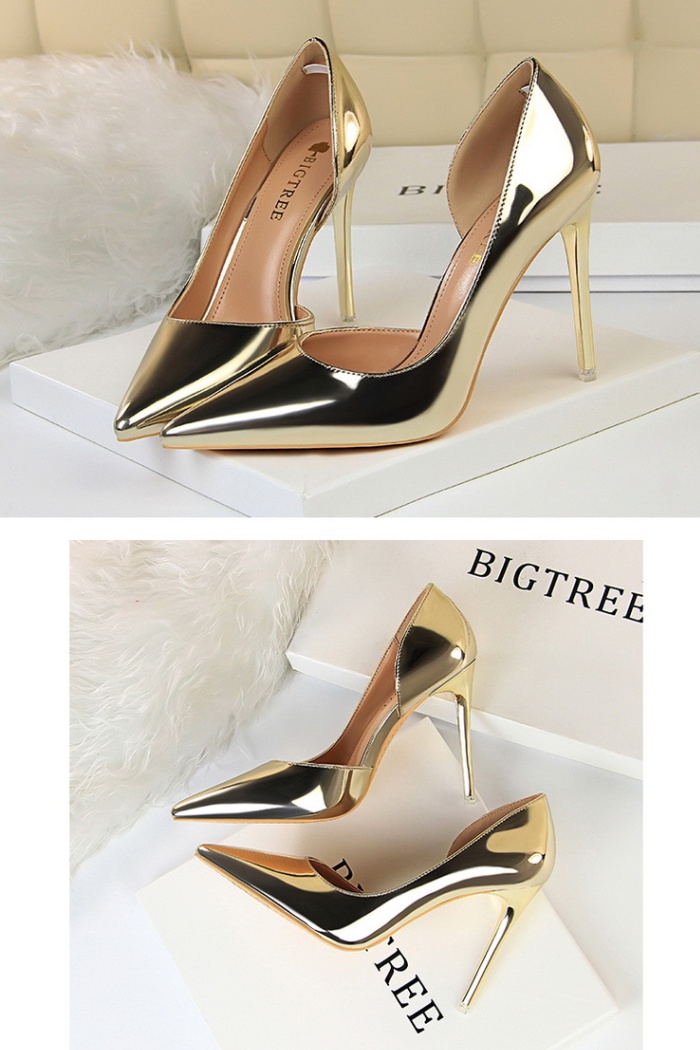 Pointed high-heeled shoes low high-heeled shoes