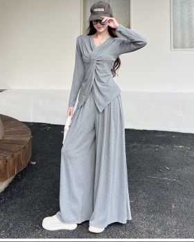 Autumn mopping pants slim loose tops a set for women