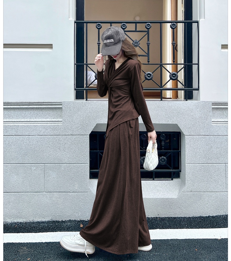 Autumn mopping pants slim loose tops a set for women