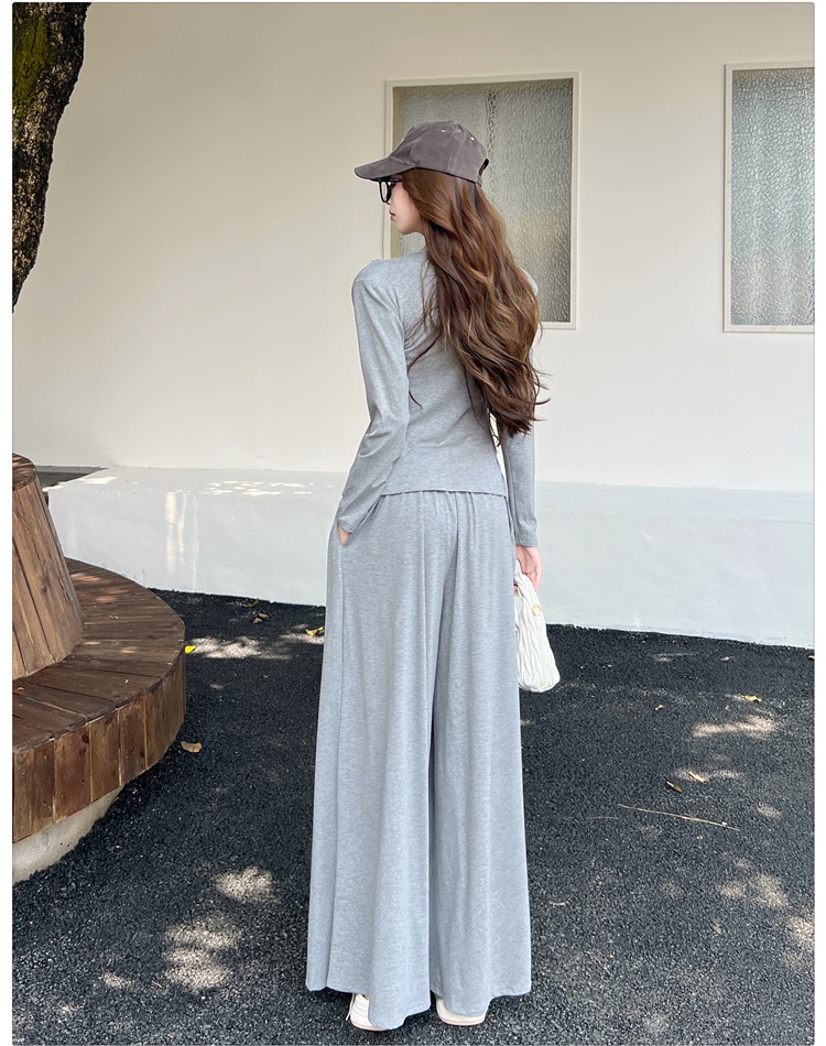 Autumn mopping pants slim loose tops a set for women
