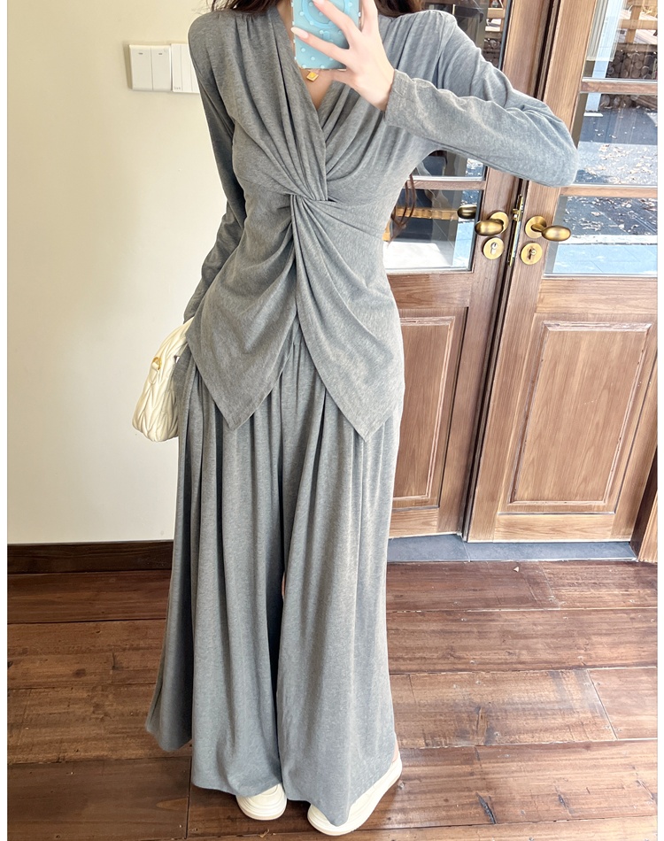Autumn mopping pants slim loose tops a set for women