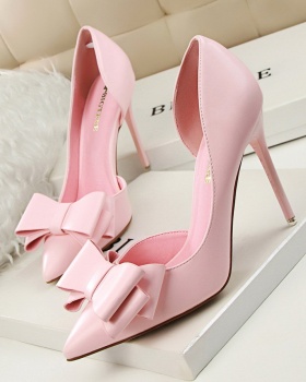 Fine-root Korean style shoes hollow high-heeled shoes