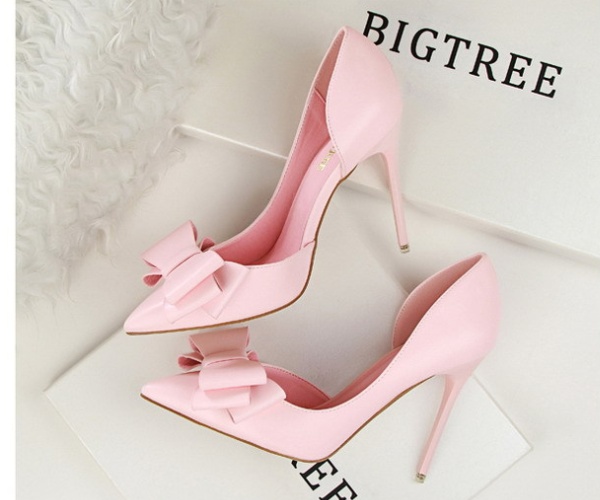 Fine-root Korean style shoes hollow high-heeled shoes