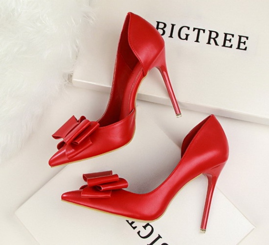 Fine-root Korean style shoes hollow high-heeled shoes