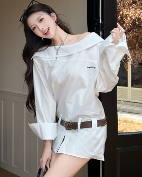 Autumn lazy shirt fashion long sleeve tops for women