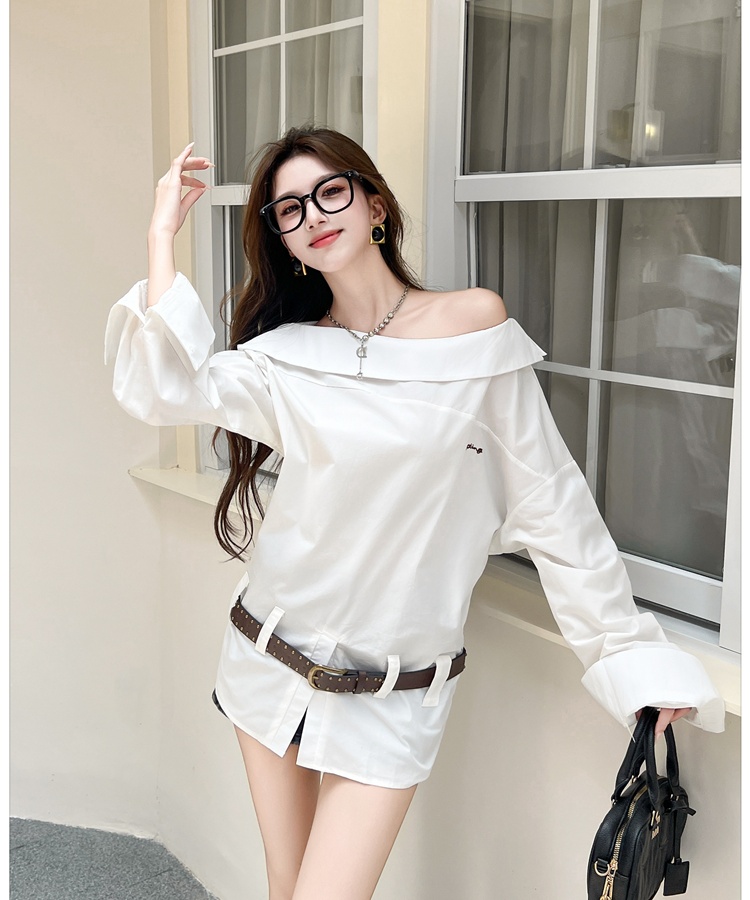 Autumn lazy shirt fashion long sleeve tops for women