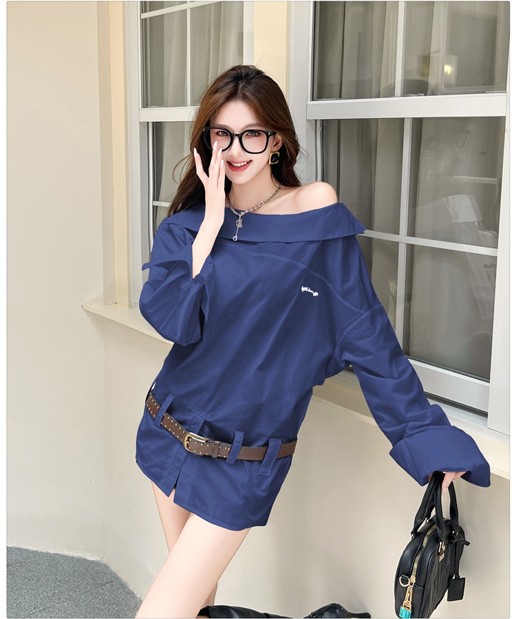 Autumn lazy shirt fashion long sleeve tops for women