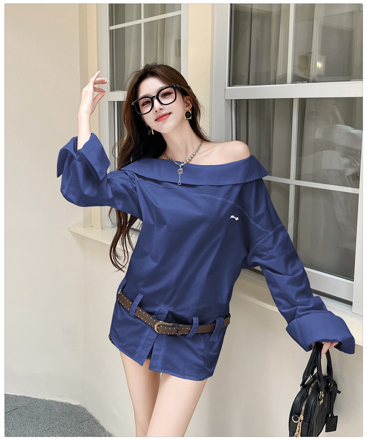 Autumn lazy shirt fashion long sleeve tops for women