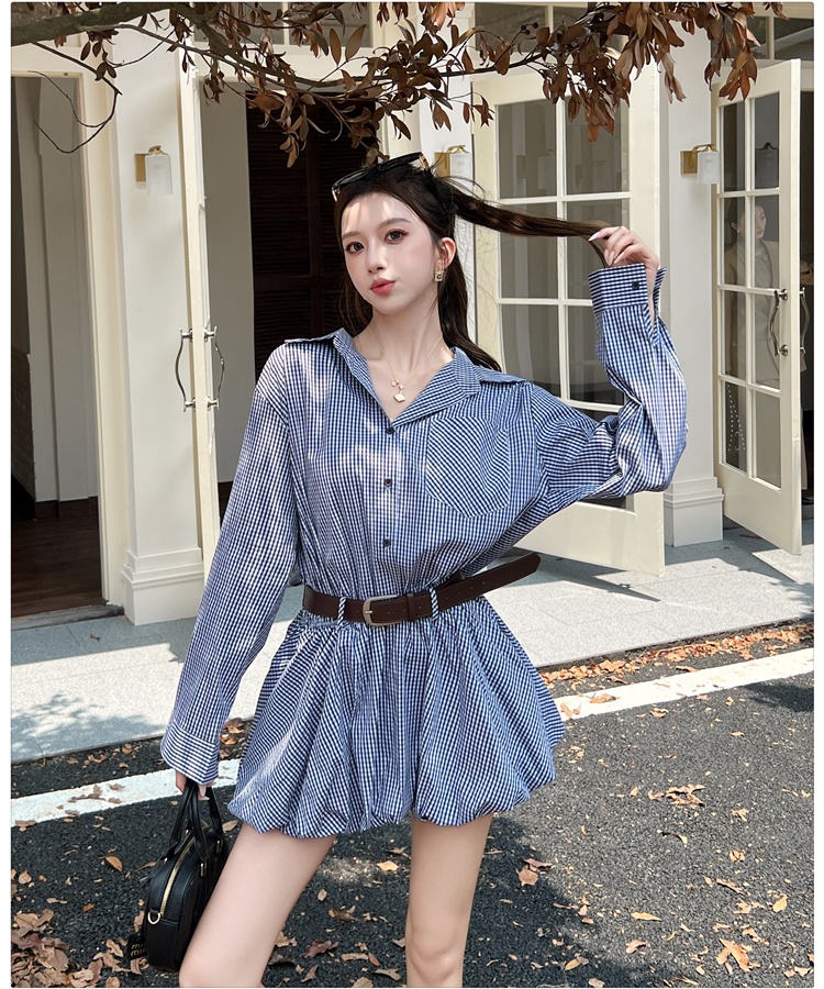 Korean style slim T-back sweet white dress for women
