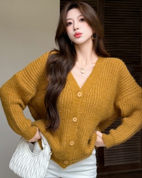 Autumn and winter sweater bat sleeve cardigan for women