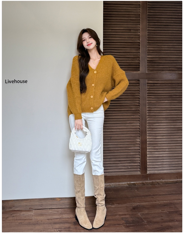 Autumn and winter sweater bat sleeve cardigan for women