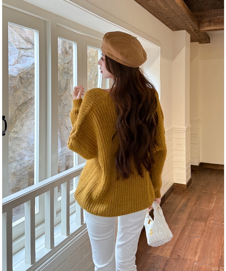 Autumn and winter sweater bat sleeve cardigan for women