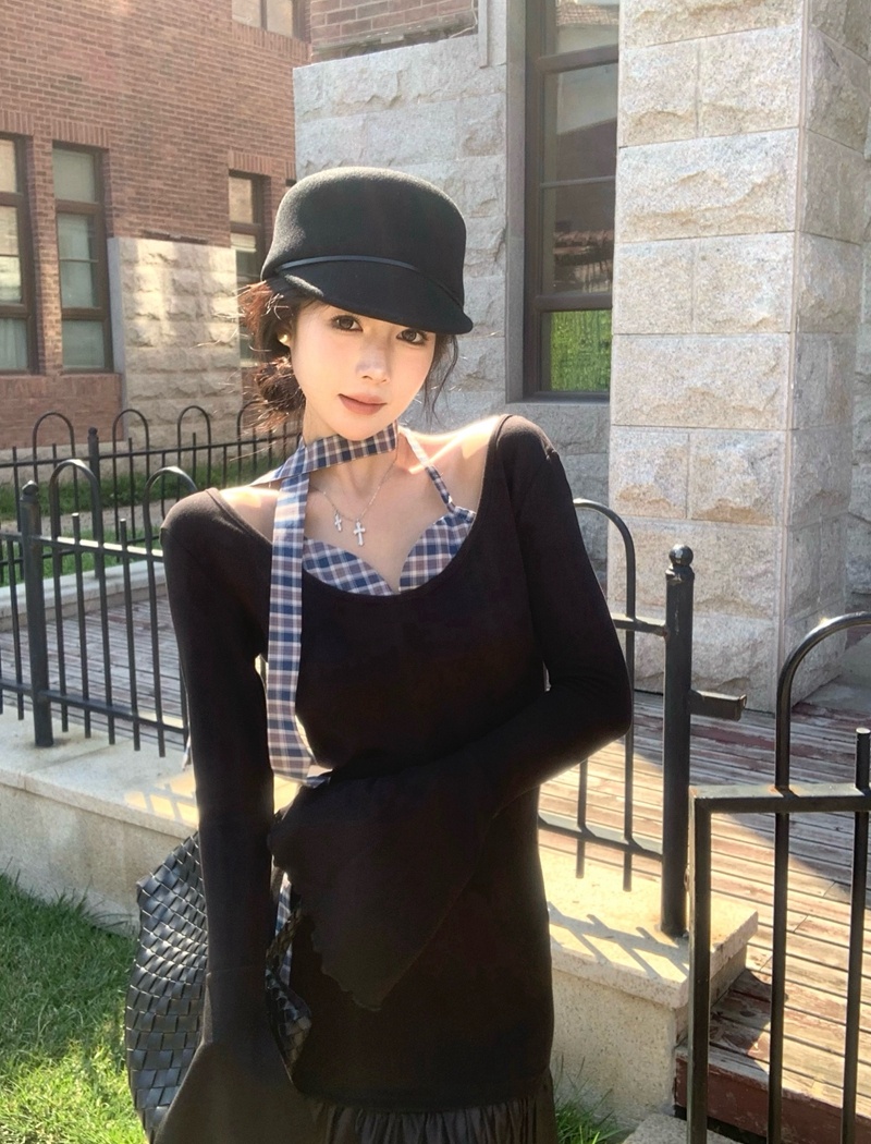 Streamer autumn dress package hip long dress