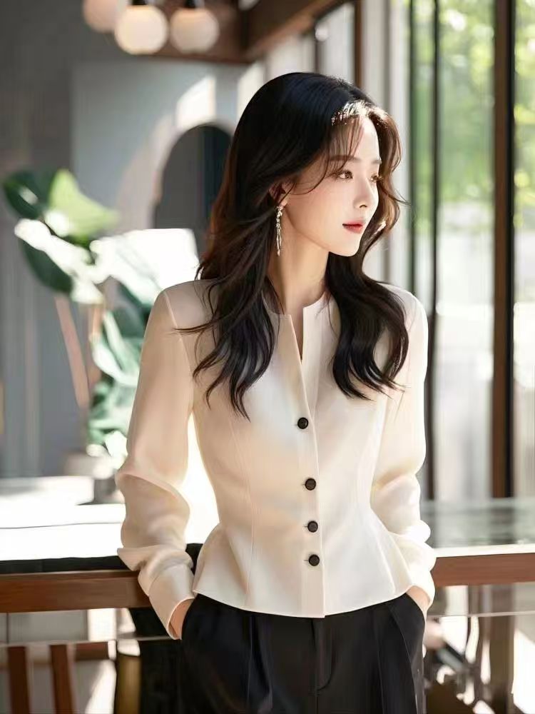 Ladies light luxury tops temperament shirt