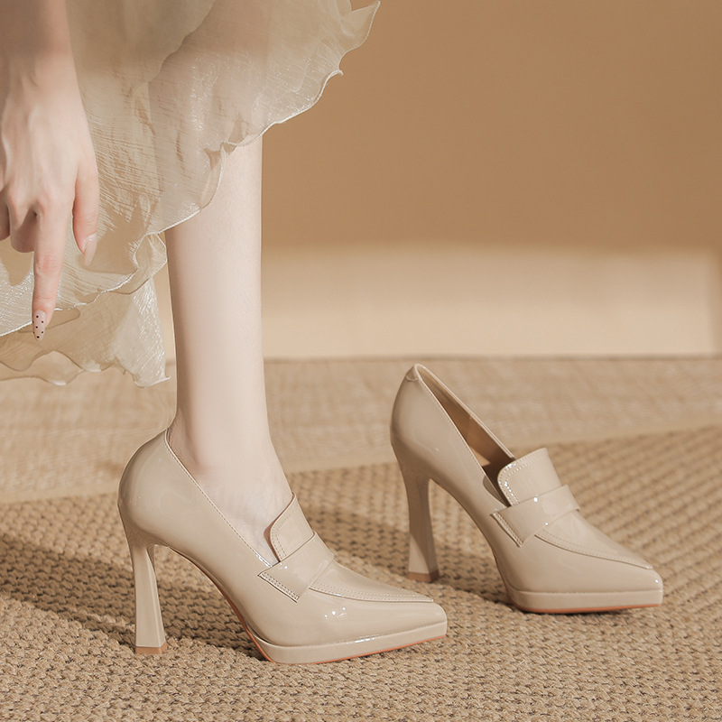 Pointed fine-root shoes autumn high-heeled shoes