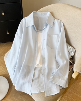 Autumn small sling long sleeve shirt 2pcs set