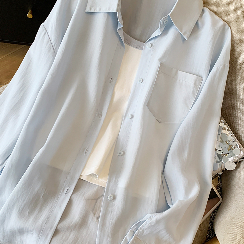 Autumn small sling long sleeve shirt 2pcs set