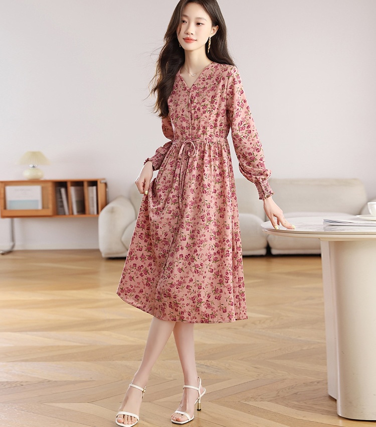 France style European style pink dress for women