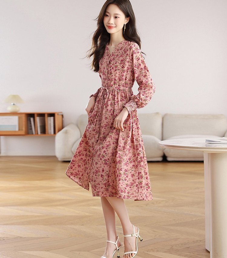 France style European style pink dress for women