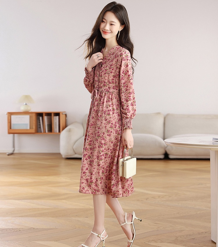 France style European style pink dress for women