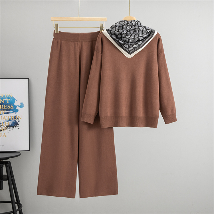 Fashion sweater scarves 3pcs set for women