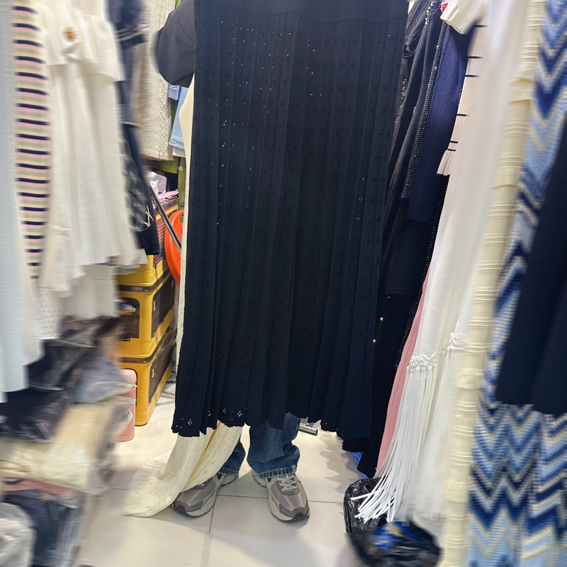 Elegant round neck slim long dress for women