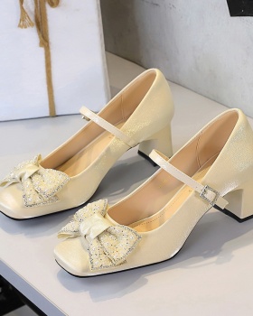 All-match middle-heel shoes for women