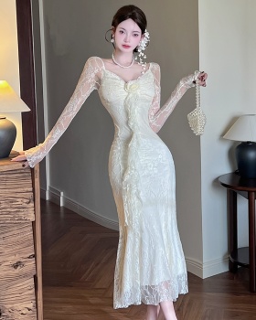 France style tender dress slim spring and autumn long dress