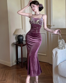 Sexy sequins formal dress autumn dress for women